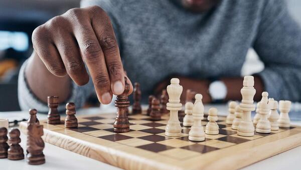 Man playing chess.