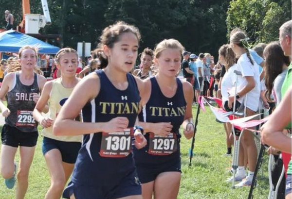 Leila Ramey (12) runs at Cave Spring's Knight's Crossing last season (9/10/2023).