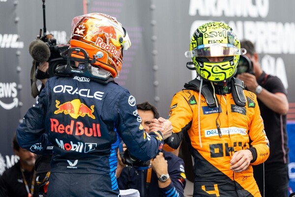 Verstappen and Norris after the Austrian Grand Prix