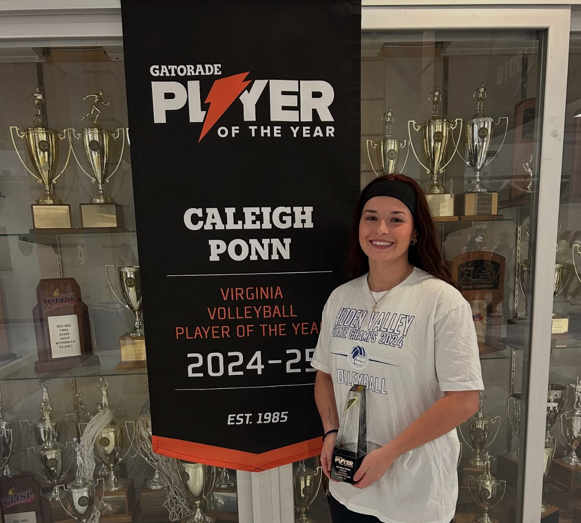 Caleigh Ponn with her award!